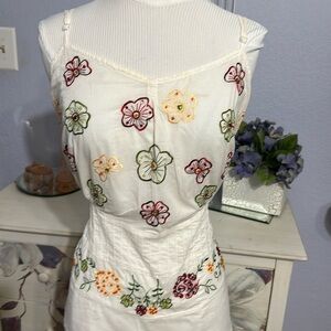 Boho Embroidered Peplum Top
